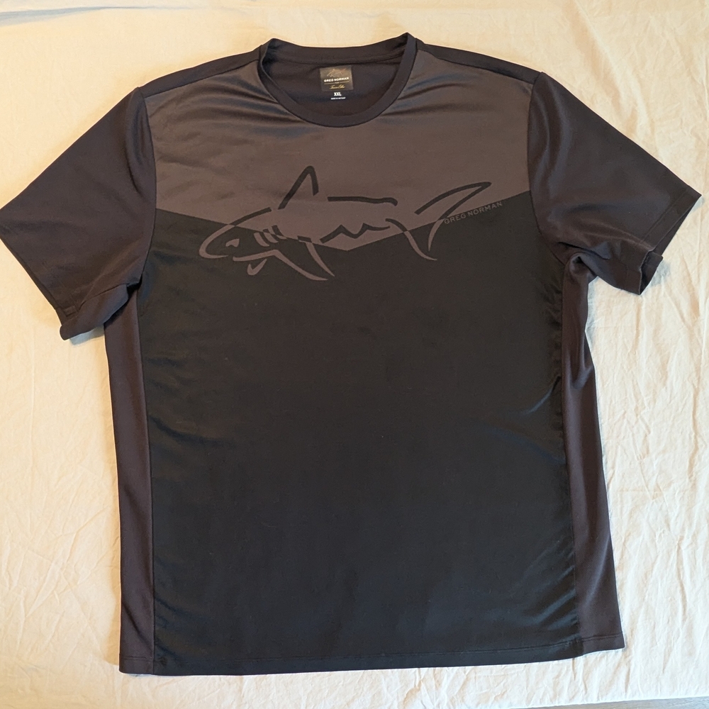 Greg Norman Collection Black Short Sleeve Tee, Athletic / Swim Shirt